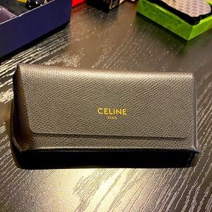 Celine Dark Leather sunglasses case